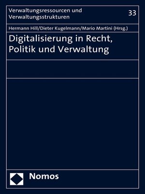 cover image of Digitalisierung in Recht, Politik und Verwaltung